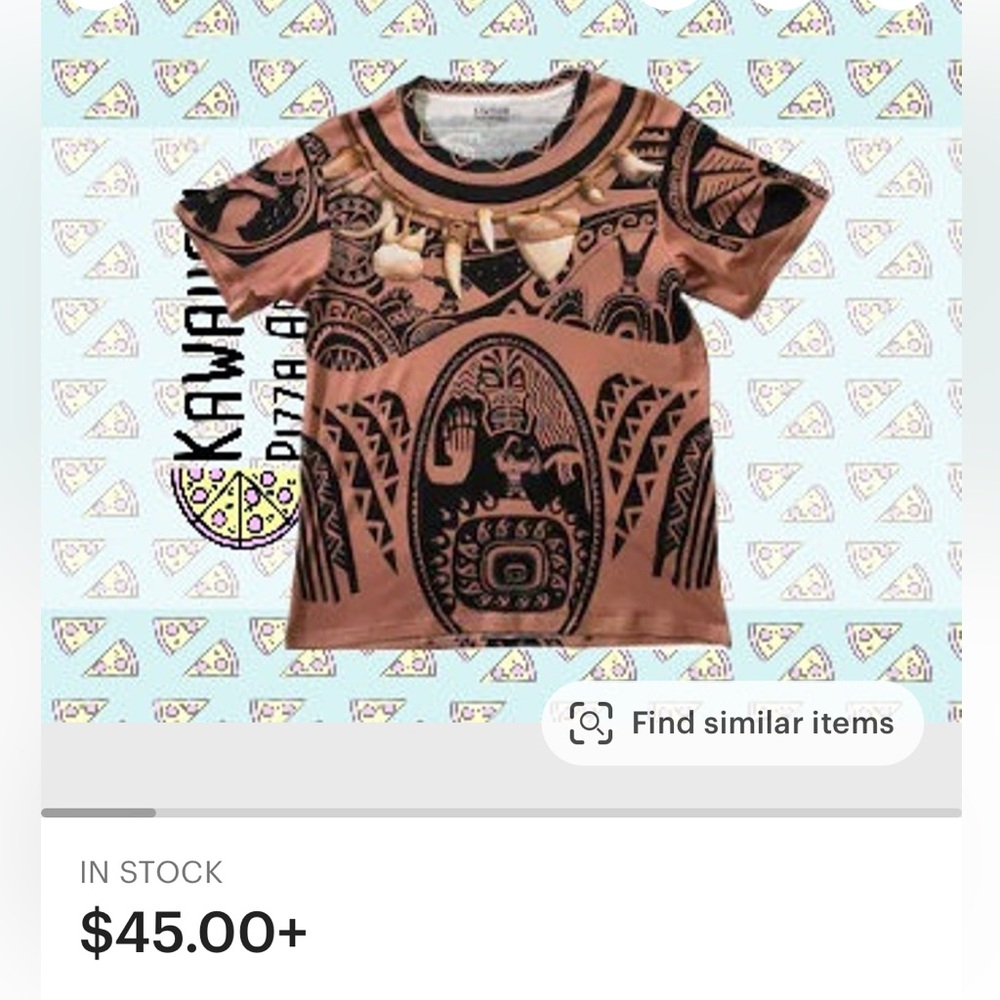 Maui from Moana shirt for costume